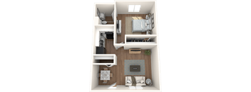 The Element at River Pointe apartments in Jacksonville Florida photo of one bedroom floorplan