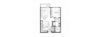 A black and white image of a floor plan for a house.