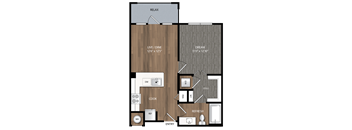 A diagram of a house layout with labeled rooms such as RELAX, LIVE/DINE, and COOK.