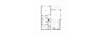A black and white image of a floor plan for a home.