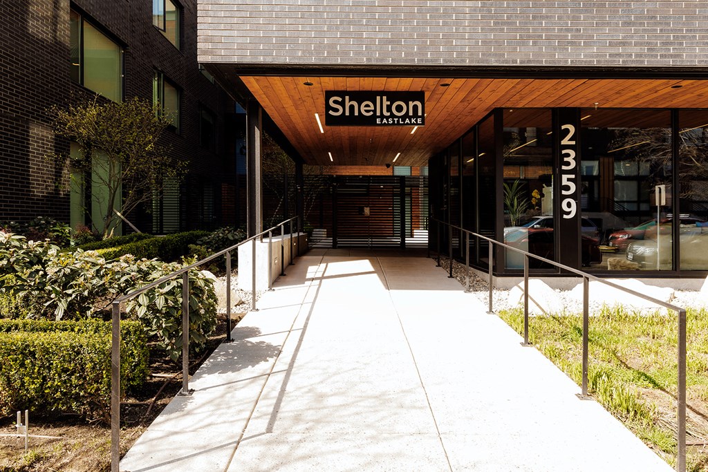 the facade of a building with a sign that reads