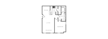 A black and white image of a floor plan of a house.