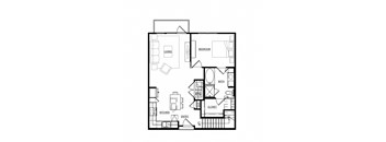 A black and white floor plan of a house with labeled rooms.