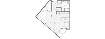 A black and white image of a house floor plan.