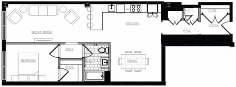 a blueprint of a floor plan of a house