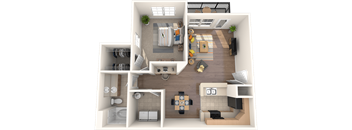 Ashford at Spring Lake Atlanta apartments one bedroom one bathroom 846 square feet