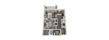 a 1 bedroom floor plan  395