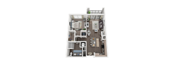 a 1 bedroom floor plan  the crossings