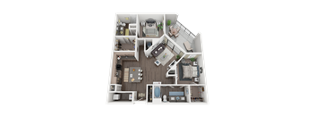 a 1 bedroom floor plan  395