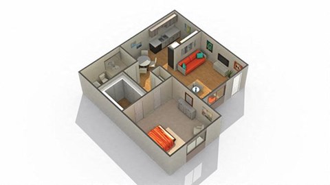 a floor plan of a small apartment
