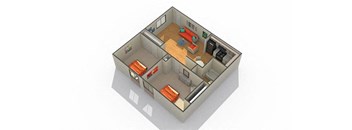 a floor plan of a small apartment
