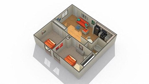 a floor plan of a small apartment