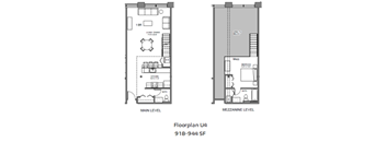 floor plan of the second and third floors of a house