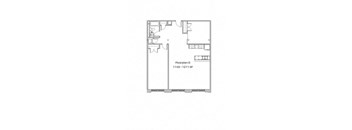 symmetrical floor plan of a small town house