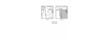 symmetrical floor plans of a renovated house