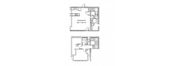 the floor plan of the second floor of a house