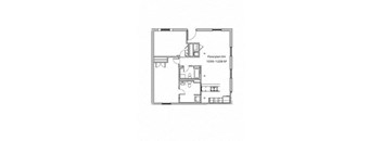 symmetrical floor plan of a second floor apartment