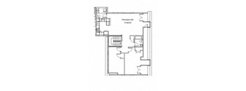 the floor plan of the ground floor of a house