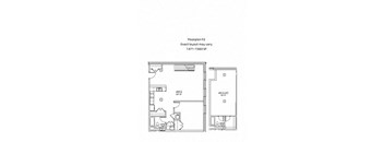 the second floor floor plan of a bedroom with a closet