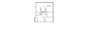 the floor plan of the ground floor of a house