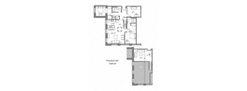 second and third floor floor plans of the villas