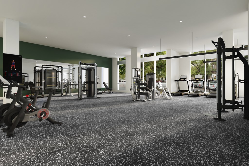 State of the Art Fitness Center at Adera Luxury Apartments in Vancouver, WA