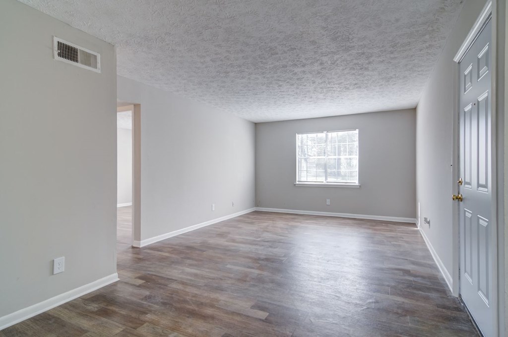Affinitee at Pine Lake Apartments in Pine Lake, GA photo of living room with hardwood floors