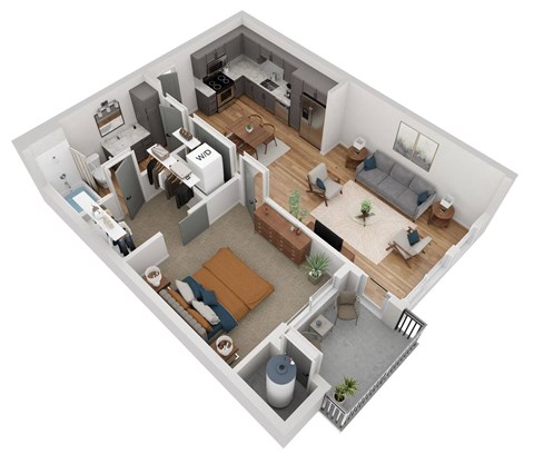 Lapis 2 floor plan in 3d