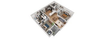 bedroom floor plan an in 3d