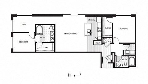 a floor plan of a small apartment