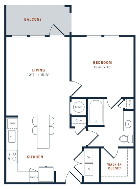 a floor plan of a bedroom apartment