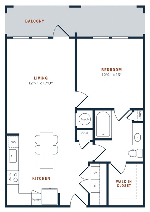 a floor plan of a bedroom apartment