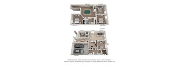 4X2.5A Floor Plan at Amber Pines at Fosters Ridge, Texas
