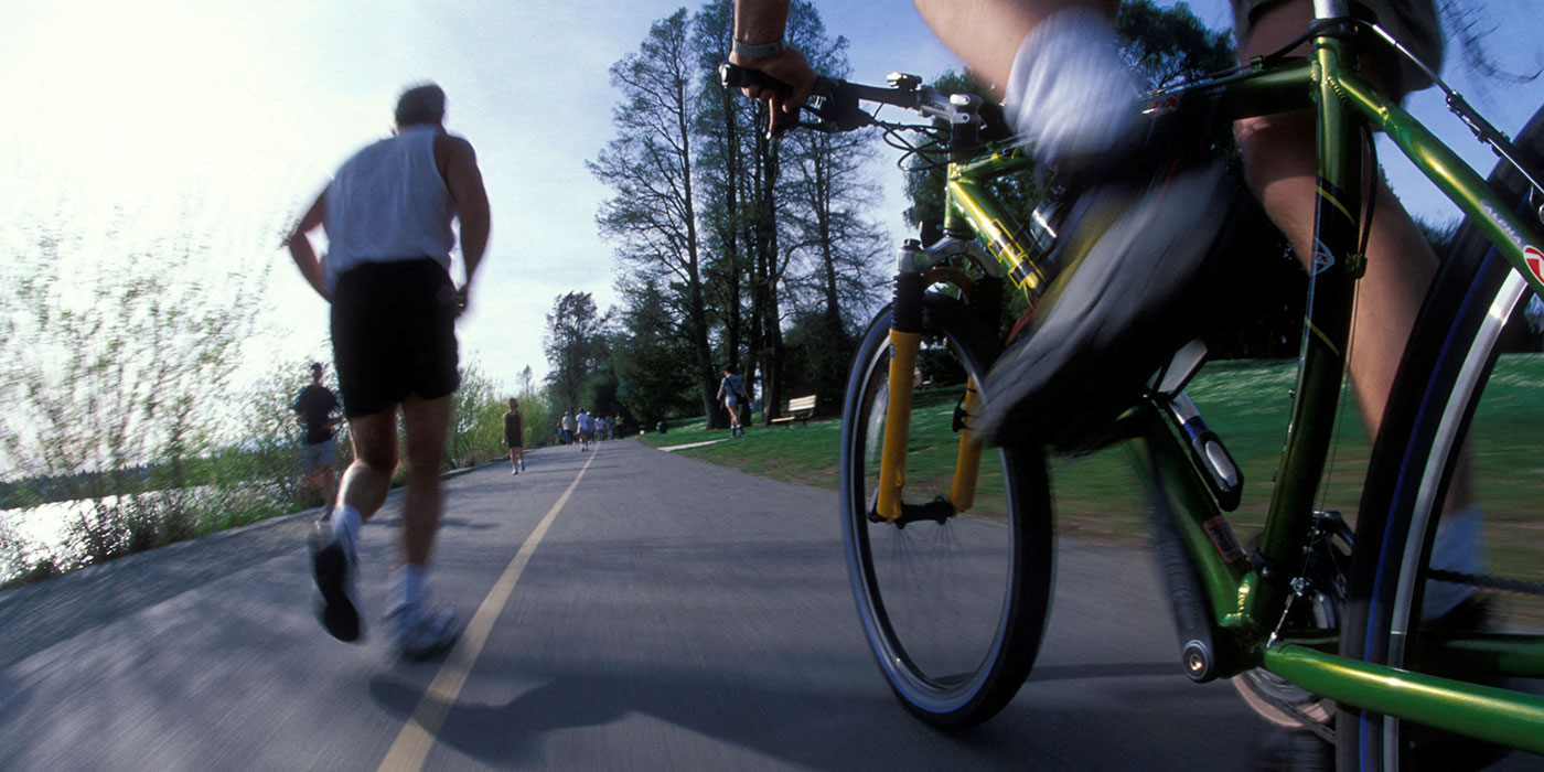 stock image- walking, running trail