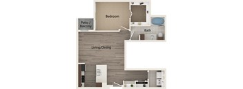 Pet-Friendly Apartments in Sandy Springs – Arabelle Perimeter -  floorplan of our one bedroom G