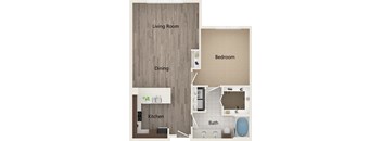 Pet-Friendly Apartments in Sandy Springs – Arabelle Perimeter -  floorplan of our one bedroom H