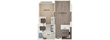 Apartments In Atlanta, GA for Rent – Arabelle Perimeter – floorplan of our one bedroom K