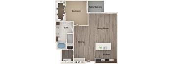 Apartments In Atlanta, GA for Rent – Arabelle Perimeter – floorplan of our one bedroom L