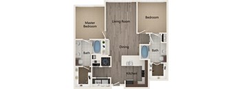 Apartments In Atlanta, GA for Rent – Arabelle Perimeter – floorplan of our two bedroom M