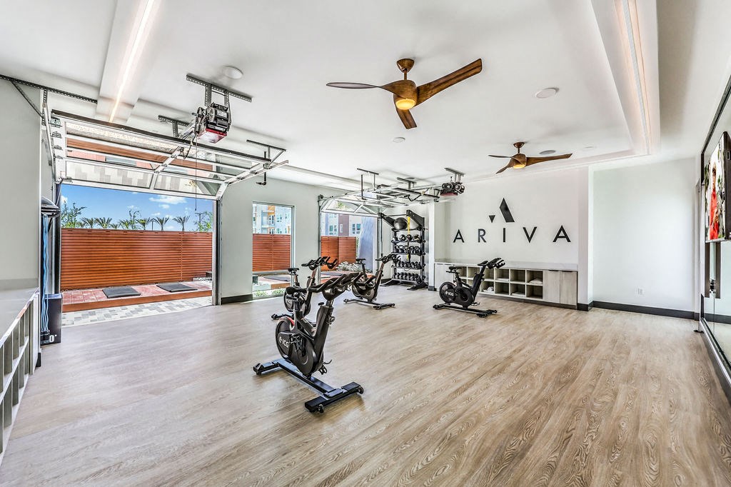aria on the bay fitness room