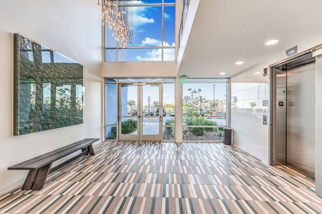 the lobbies at the m on hennepin apartments in minneapolis, mn