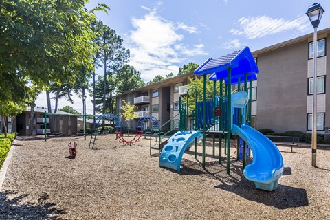 Community playground at Mirador at Peachtree in Atlanta, Georgia, near Briarcliff.