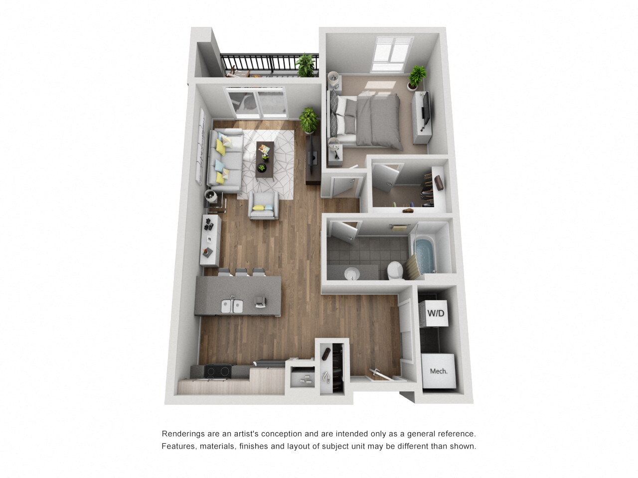 Crestone, 1 br, 1 ba, 722-811 sq. ft.