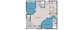 a blueprint of a floor plan of a residence