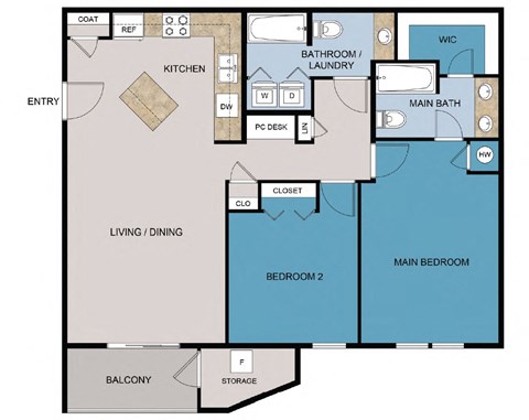 a blueprint of a floor plan with a bedroom and a living room