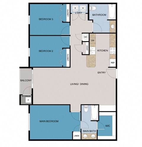 a blueprint of a floor plan of a residence