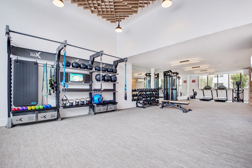the gym at the preserve at green valley townhomes in green valley va