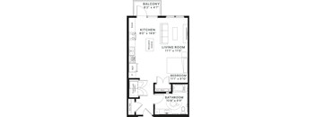 A black and white image of a floor plan for a home.