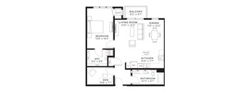 A black and white floor plan of a house with labeled rooms.