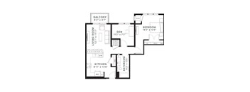 A black and white image of a house floor plan.